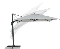 Best Bizzotto OMBRELLONE BRACCIO IN ALLUMINIO 3X3 ANTRACITE - INES