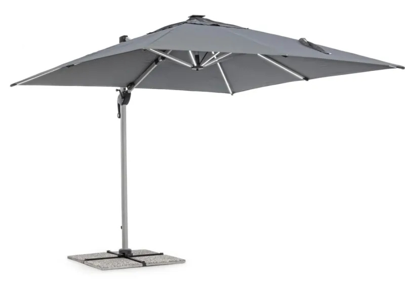 Hot Bizzotto OMBRELLONE BRACCIO IN ALLUMINIO 3X3 ANTRACITE - INES