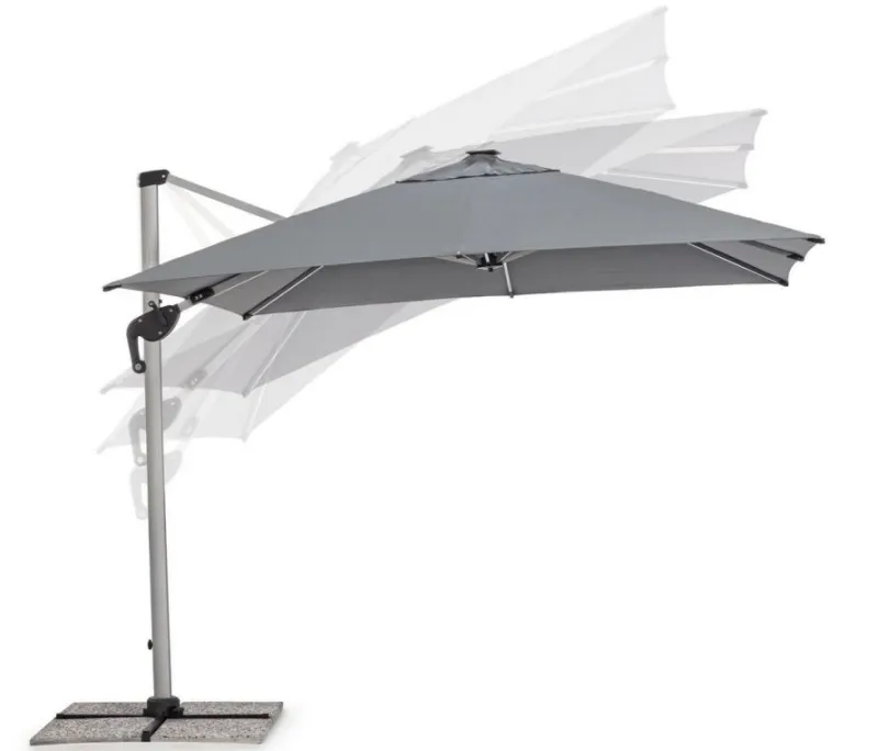 Hot Bizzotto OMBRELLONE BRACCIO IN ALLUMINIO 3X3 ANTRACITE - INES