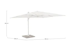 Online Bizzotto OMBRELLONE BRACCIO VEGA 3X4 BIANCO