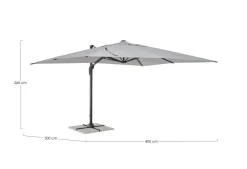 Outlet Bizzotto OMBRELLONE BRACCIO VEGA 3X4 ANTR-GRI CH