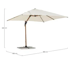 Best Bizzotto OMBRELLONE IN ALLUMINIO 3X3 BEIGE - ORION