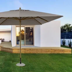 Discount Bizzotto OMBRELLONE IN ALLUMINIO 3X4 TORTORA - ECLIPSE