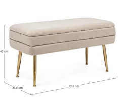 Best Bizzotto PANCA CONTENITORE BEIGE - PAVLINA
