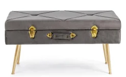 New Bizzotto PANCA CONTENITORE GRIGIO - POLINA