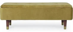 Discount Bizzotto PANCA CONTENITORE IN VELLUTO OLIVE - KIRA