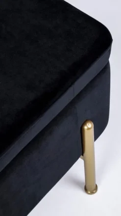 New Bizzotto PANCA CONTENITORE IN VELLUTO NERO - IRINA