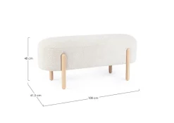 Outlet Bizzotto PANCA EFFETTO BOUCLE' NATURALE - DAYLA