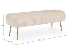 New Bizzotto PANCA IN VELLUTO CREMA - SELENA