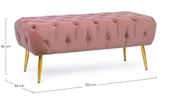 Sale Bizzotto PANCA IN VELLUTO POLIGNAC - GIACINTA