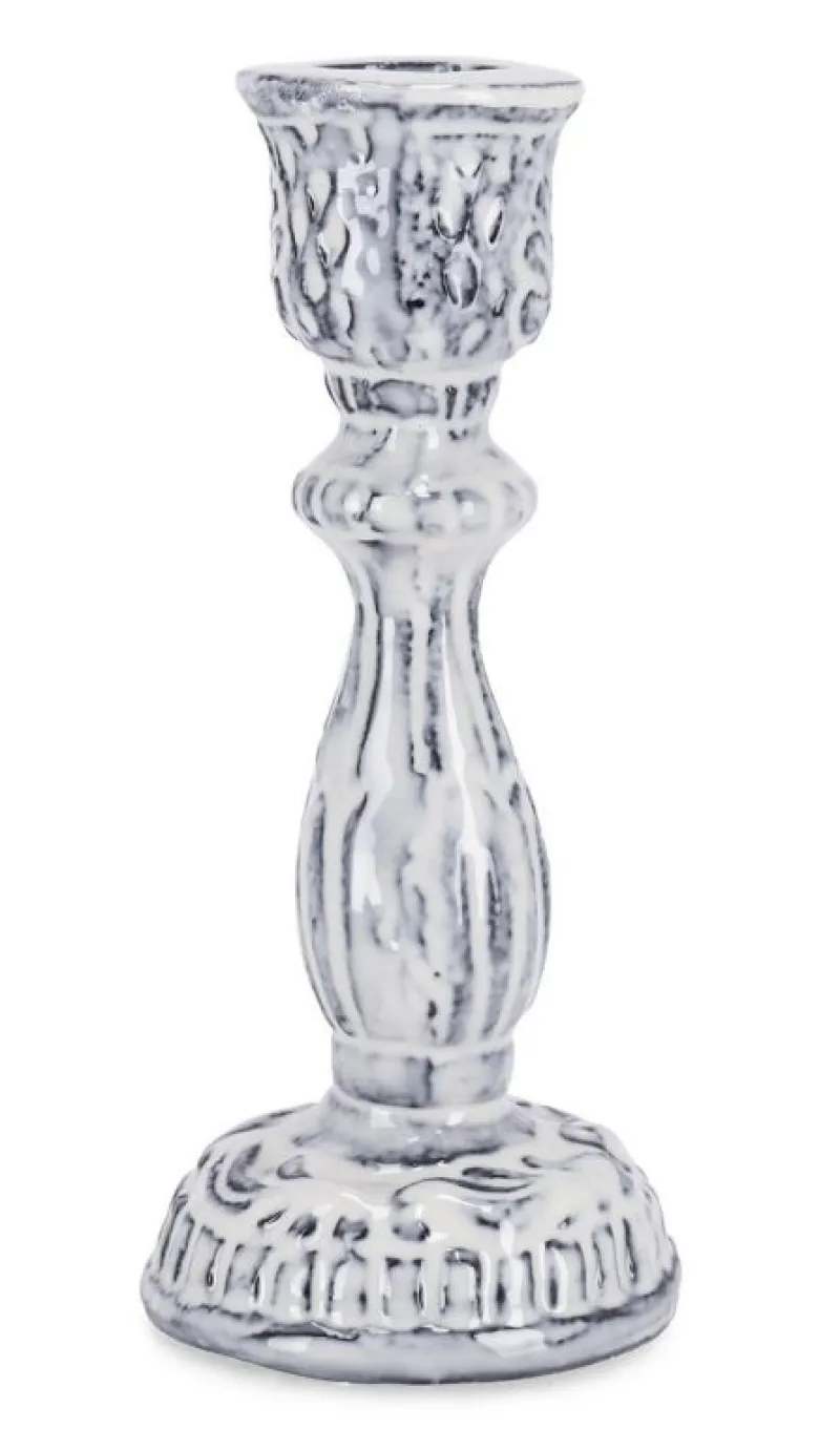 Sale Bizzotto P.CANDELA HIKARI 1FUOCO ANTIQUE WHIT H15