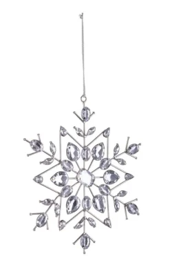 Clearance Bizzotto PENDAGLIO BEAD FIOCCO NEVE 6P ARG 19X19