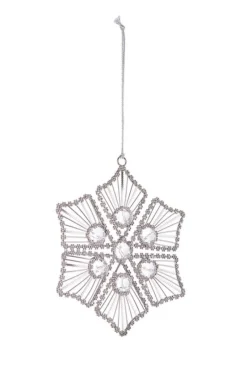 Discount Bizzotto PENDAGLIO BEAD FIOCCO NEVE 6P ARG 14X14