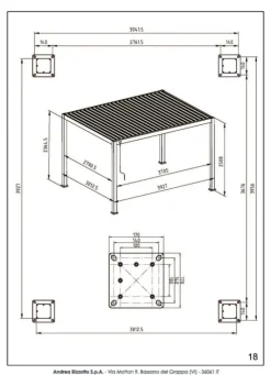 Clearance Bizzotto PERGOLA OCEAN 3X4 ANTRACITE
