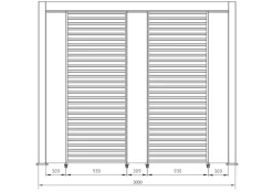 Discount Bizzotto PERGOLA OCEAN 3.6X6 ANTRACITE