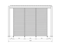 Discount Bizzotto PERGOLA OCEAN 3.6X6 ANTRACITE
