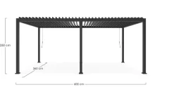 Discount Bizzotto PERGOLA OCEAN 3.6X6 ANTRACITE