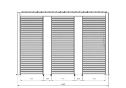 Outlet Bizzotto PERGOLA OCEAN 3.6X7.2 BIANCO