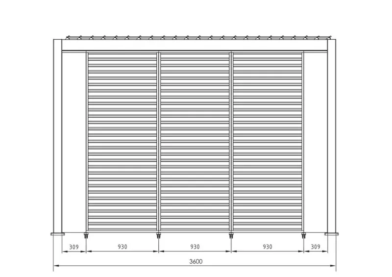 Online Bizzotto PERGOLA OCEAN 3.6X3.6 RUSTIC-BIANCO