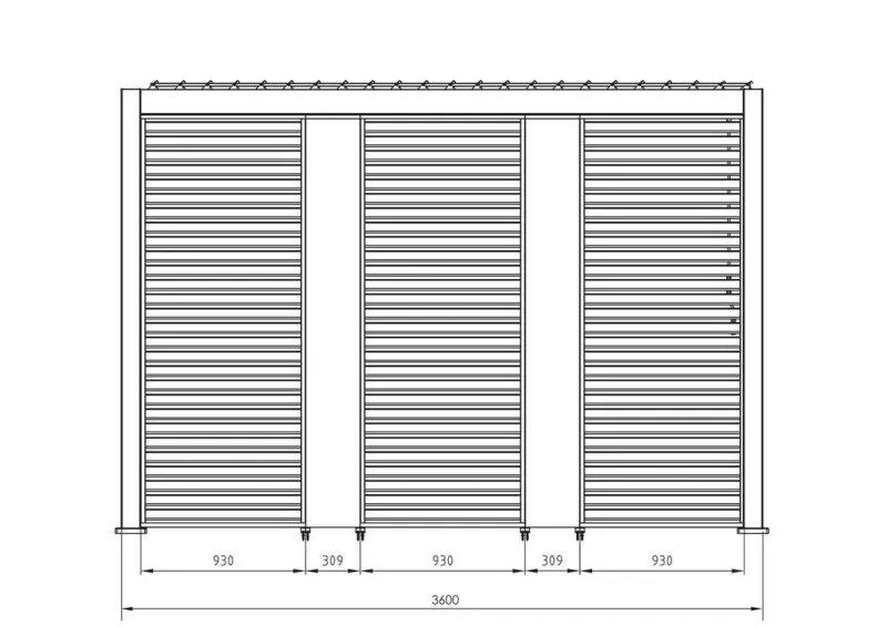 Online Bizzotto PERGOLA OCEAN 3.6X3.6 RUSTIC-BIANCO