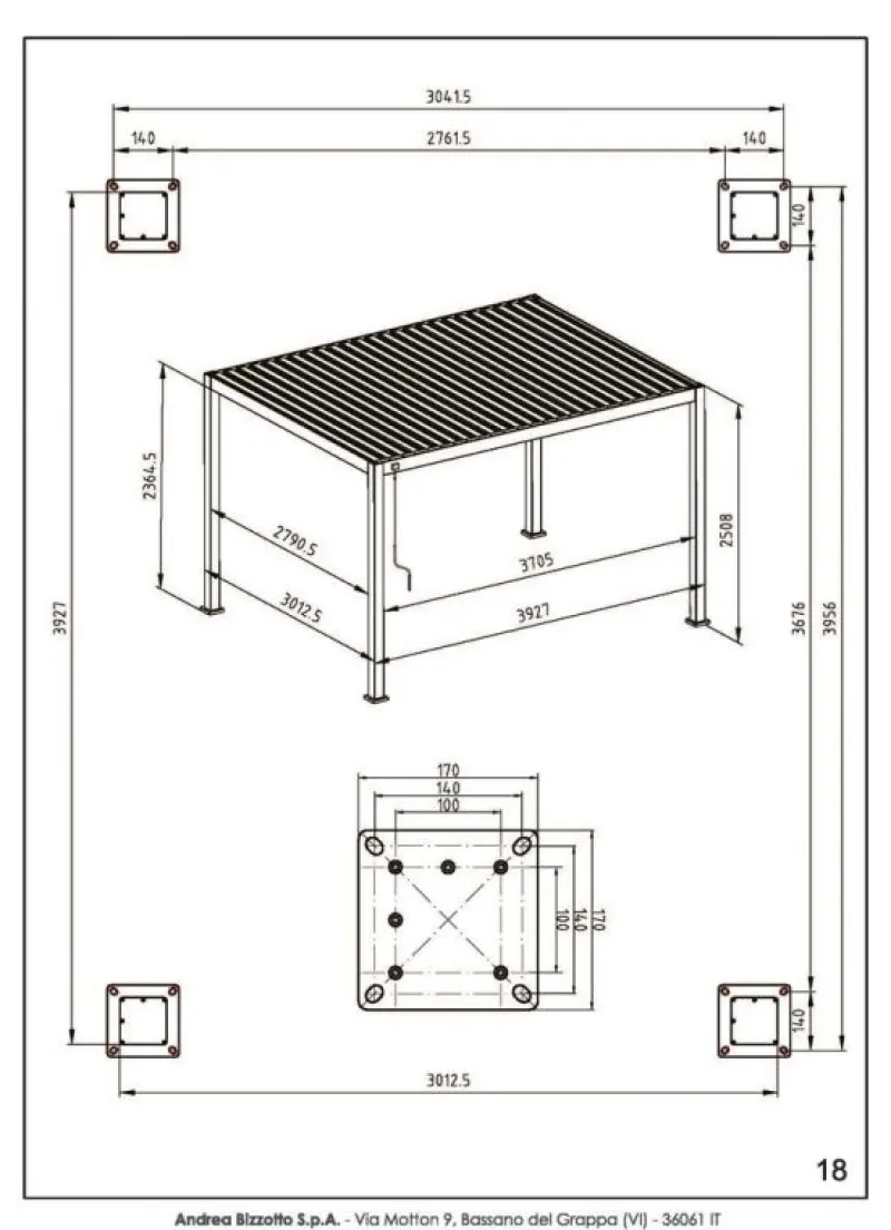 Discount Bizzotto PERGOLA OCEAN 3X4 SETA