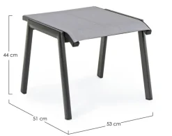 Discount Bizzotto POGGIAPIEDI IN ALLUMINIO IMPILABILE ANTRACITE GK52 - CRUISE