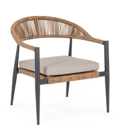 Clearance Bizzotto POLTRONA C-BR C-C JANDIA ANTRAC/NATURAL