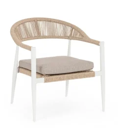 Bizzotto POLTRONA C-BR C-C JANDIA BIANCO/BEIGE
