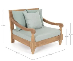 Hot Bizzotto POLTRONA C-C BALI AQUA - FSC