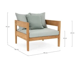 Sale Bizzotto POLTRONA C-C KOBO AQUA - FSC