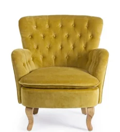 Outlet Bizzotto POLTRONA COLOR SENAPE - ORLINS