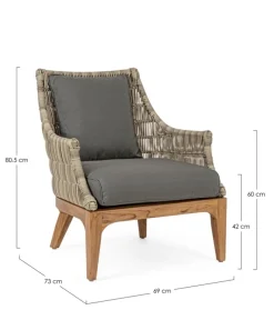 Sale Bizzotto POLTRONA CON CUSCINO - KEILANI