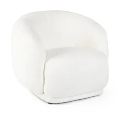 New Bizzotto POLTRONA EFFETTO BOUCLE' BIANCO - TECLA