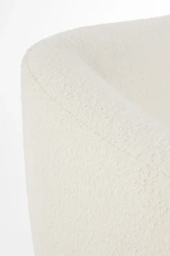 Clearance Bizzotto POLTRONA EFFETTO BOUCLE' BIANCO - CLAUDINE