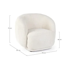 Online Bizzotto POLTRONA EFFETTO BOUCLE' NATURALE - TECLA