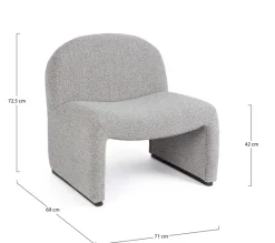 Best Bizzotto POLTRONA EFFETTO BOUCLE' GRIGIO - BASSILLA