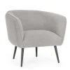 Hot Bizzotto POLTRONA EFFETTO BOUCLE' GRIGIO - AVRIL