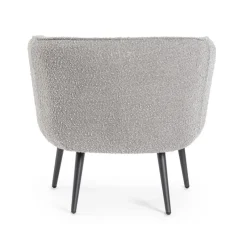 Hot Bizzotto POLTRONA EFFETTO BOUCLE' GRIGIO - AVRIL