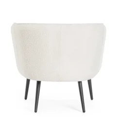Outlet Bizzotto POLTRONA EFFETTO BOUCLE' BIANCO - AVRIL
