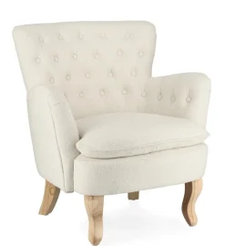 Bizzotto POLTRONA EFFETTO BOUCLE' PANNA - ORLINS