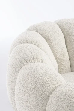 Online Bizzotto POLTRONA GIREVOLE EFFETTO BOUCLE' NATURALE - FLOREL