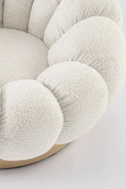 Online Bizzotto POLTRONA GIREVOLE EFFETTO BOUCLE' NATURALE - FLOREL