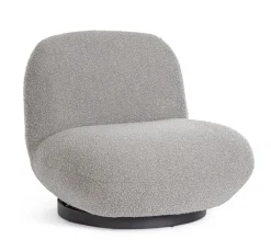 Discount Bizzotto POLTRONA GIREVOLE EFFETTO BOUCLE' GRIGIO - MARGOT