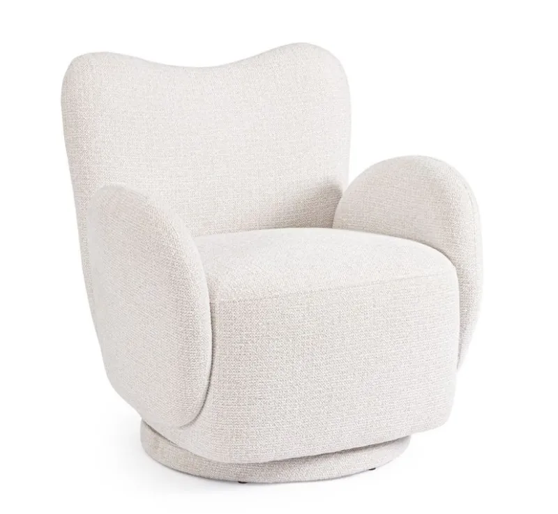 Bizzotto POLTRONA GIREVOLE HARPER BIANCO