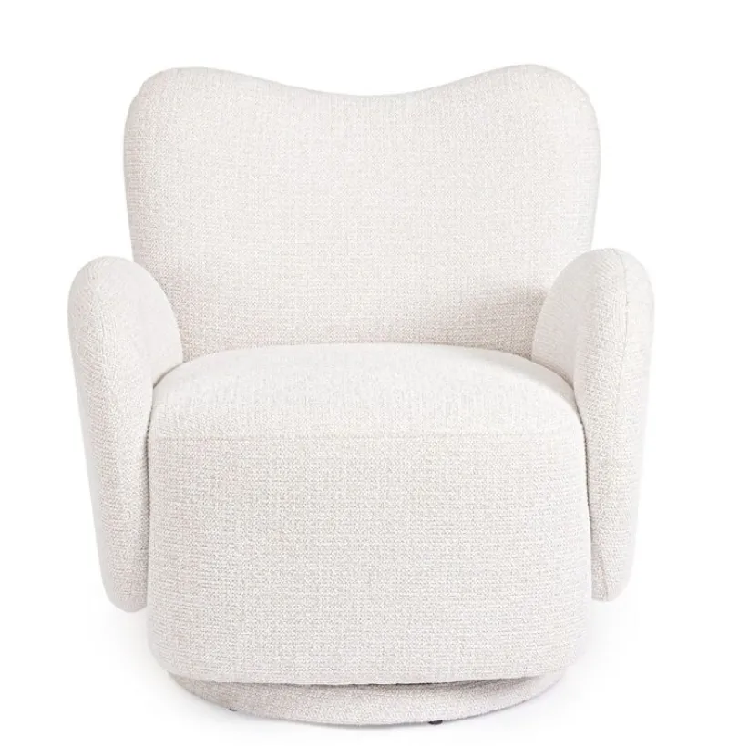 Bizzotto POLTRONA GIREVOLE HARPER BIANCO