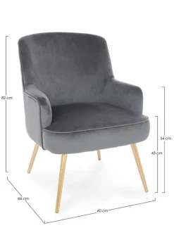 Bizzotto POLTRONA GRIGIA - CLELIA