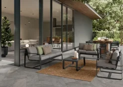 Outlet Bizzotto POLTRONA IN ALLUMINIO ANTRACITE YK13 - MERRIGAN