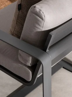 Outlet Bizzotto POLTRONA IN ALLUMINIO ANTRACITE YK13 - MERRIGAN