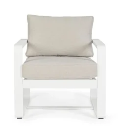 Clearance Bizzotto POLTRONA IN ALLUMINIO BIANCO YK11 - MERRIGAN