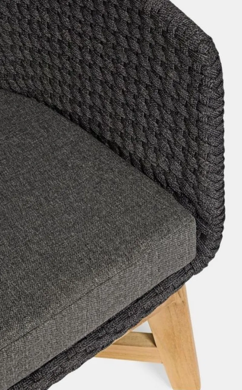 Outlet Bizzotto POLTRONA IN CORDA PER ESTERNO ANTRACITE - COACHELLA